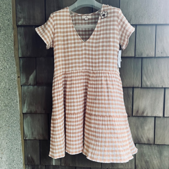 Rip Curl Women's Orange Gingham Mini Dress - Picture 4 of 16